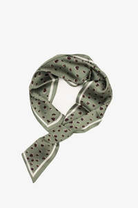 Scarves: Pull Through Neck Tie - Olive Pebble