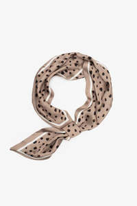 Scarves: Pull Through Neck Tie - Taupe Pebble