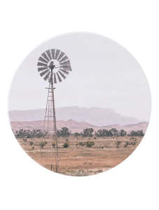 Homeware: Rustic Meadow Windmill Ceramic Coaster