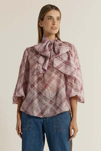 Fate Becker: Eve Pussybow Blouse - Orchid
