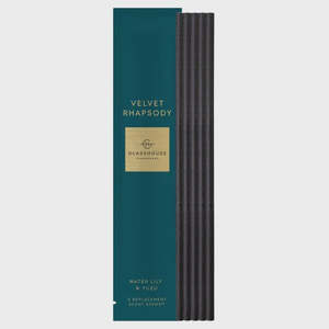 Glasshouse Fragrances Circa: 5 Replacement Scent Stems-VELVET RHAPSODY-Water Lily & Yuzu