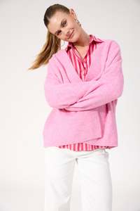 Haven: Ottawa Crop Cardigan - Pink