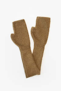 Antler: Mabel Long Fingerless Gloves /  Angora Blend /Olive