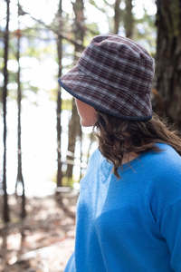Flipside Bucket Hat / Denim & Plaid