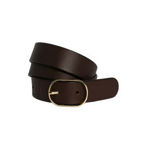 Loop Belts: Marla - Choc leather belt