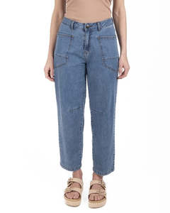 Jeans: Durham Patch Pocket Light Wash Jean