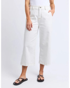 Sidney Cropped Wide Leg Jean / Vintage White