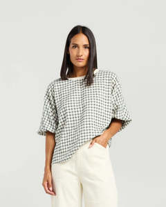 Aroha Top - Pine Check