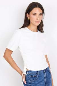 All: Lyrics White Tie Side Detail Tee