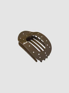 Gifts: Hair Claw Oblong - Espresso Dot