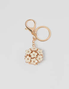 Keychain Flower Ball - Gold