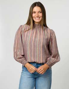 Stella Gemma: Sylvie Blouse / Pastel Stripe