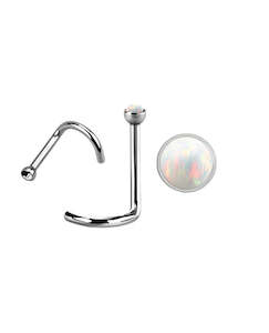 Body Jewellery: White Opal - 18g - Nose Twist