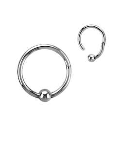 Body Jewellery: Steel - 16g - Ball Hinge Ring