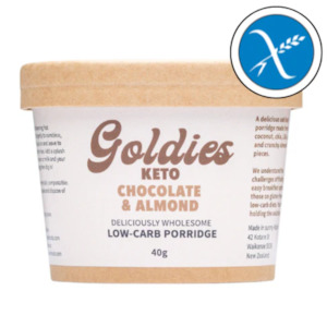 Goldies Keto Porridges: Goldies Chocolate and Almond Keto Porridge