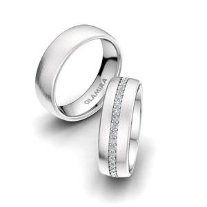 Wedding Rings: 0.44 Carat White Silver Zirconia Wedding Ring Classic Choice GLAMIRA NZ