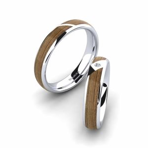 0.03 Carat White Silver Zirconia Wedding Ring Confident Couple 5 mm GLAMIRA NZ