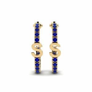 Earrings: 2.52 Carat Round cut 14ct Yellow Gold Sapphire SYLVIE Earring Sereba - S GLAMIRA NZ