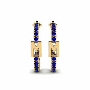 2.52 Carat Round cut 14ct Yellow Gold Sapphire SYLVIE Earring Sereba - M GLAMIRA NZ