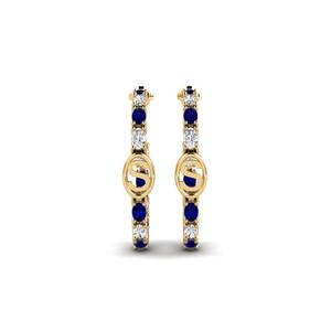 2.4 Carat Oval cut 14ct Yellow Gold Sapphire SYLVIE Earring Riyo - S GLAMIRA NZ