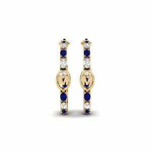 2.4 Carat Oval cut 14ct Yellow Gold Sapphire SYLVIE Earring Riyo - M GLAMIRA NZ