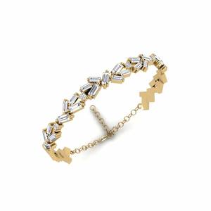Bracelets: 0.28 Carat Round cut 14ct Yellow Gold Lab Grown Diamond SYLVIE Bangle Striebron GLAMIRA NZ