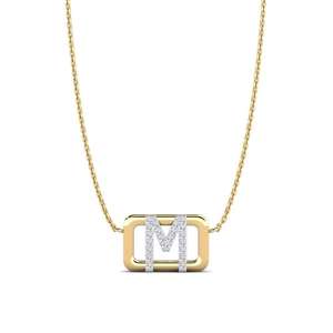 Necklaces: 0.168 Carat Round cut 14ct Yellow / White Gold Lab Grown Diamond SYLVIE Necklace Iksion - M GLAMIRA NZ