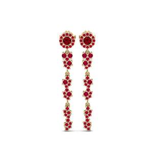 Earrings: 0.32 Carat Round cut 14ct Yellow Gold Ruby SYLVIE Earring Sierabro GLAMIRA NZ