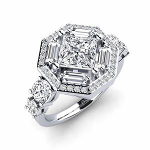 Engagement Rings: 1.25 Carat Princess cut 18ct White Gold Diamond Engagement Ring Ardelia GLAMIRA NZ
