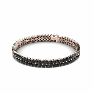 Bracelets: 7.2 Carat Marquise cut 18ct Rose Gold Black Diamond Women's Bracelet Marquardt GLAMIRA NZ