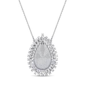 Necklaces: 5.6 Carat 14ct White Gold Diamond Women's Necklace Prune GLAMIRA NZ