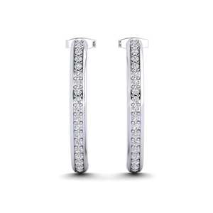 Earrings: 0.42 Carat Round cut 18ct White Gold Lab Grown Diamond Women's Earring Norbu GLAMIRA NZ