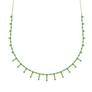 3.27 Carat Round cut 14ct Yellow Gold Emerald Women's Necklace Nerium GLAMIRA NZ