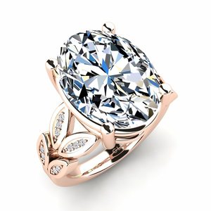 9 Carat Oval cut 14ct Rose Gold Zirconia GLAMIRA Ring Pamila GLAMIRA NZ