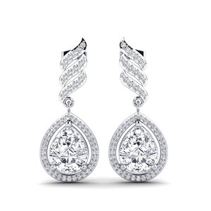 4.2 Carat Pear cut 18ct White Gold Diamond Women's Earring Lavonna GLAMIRA NZ