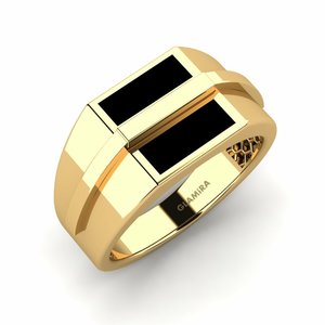 Rings: 14ct Yellow Gold Men's Ring Agonie GLAMIRA NZ
