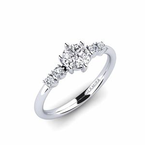 Engagement Rings: 0.5 Carat Round cut 14ct White Gold Lab Grown Diamond Engagement Ring Zanessa GLAMIRA NZ