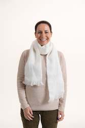 Scarves: Mohair Scarf - Snow