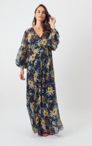 Mlm Label: Saffron Silk Maxi Dress