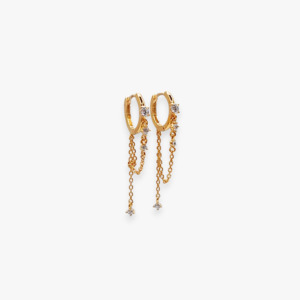 Earrings: Eden Chain Huggies