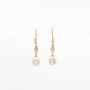 Earrings: Crystal Pearl Earrings
