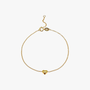 Sterling Silver: Mini Puffy Heart Bracelet