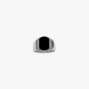 Black Wave Signet Ring