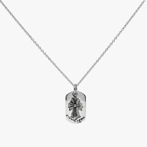 Men: Crucifix Tag Necklace