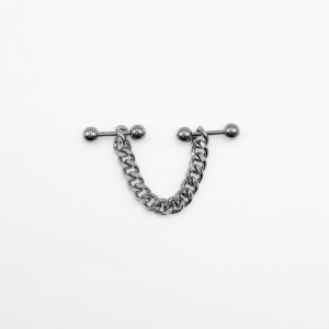 Mens Earrings: Double Piercing Chain Earrings