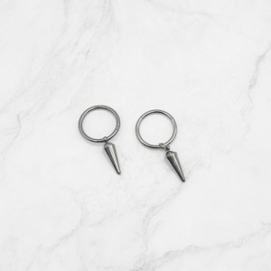 Minimal Spike Dangle Hoop