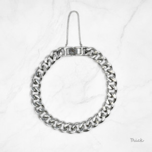 Mens Bracelets: Cuban Link Clasp Chain Bracelet