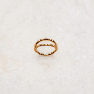 Twin Twisted Hoop Septum Clicker