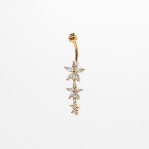 Triple Flower Belly Bar