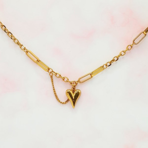Love Heart Chunky Necklace